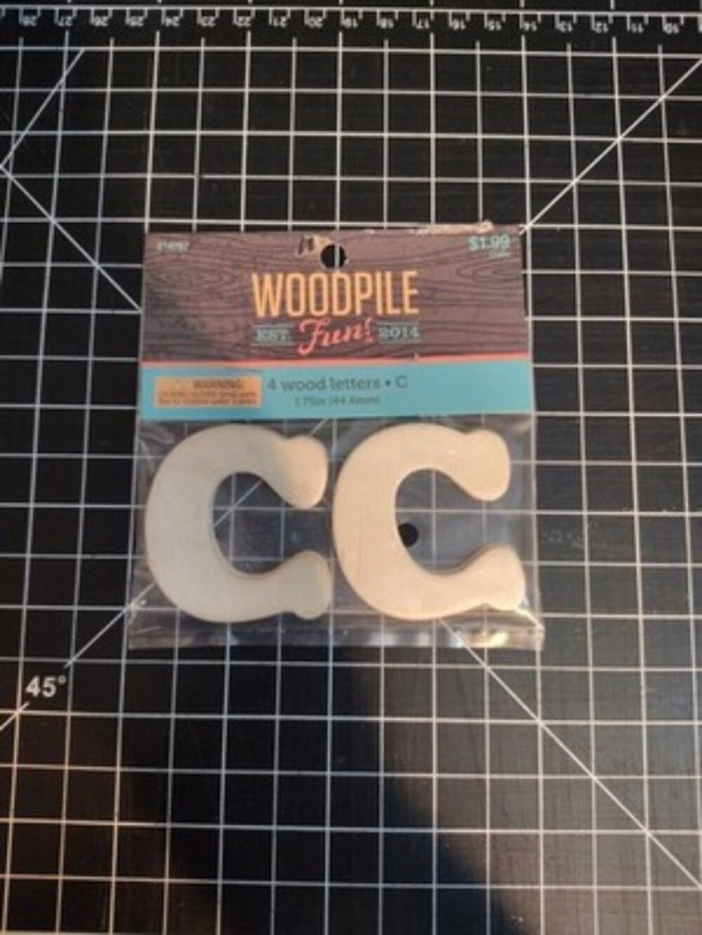 Hobby Lobby Woodpile 1.75” Wood Letters (4 Pieces Of Letter C) Still Sealed New
